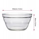 Saladeira 21,5cm 2,5 Litros Em Vidro Venezia